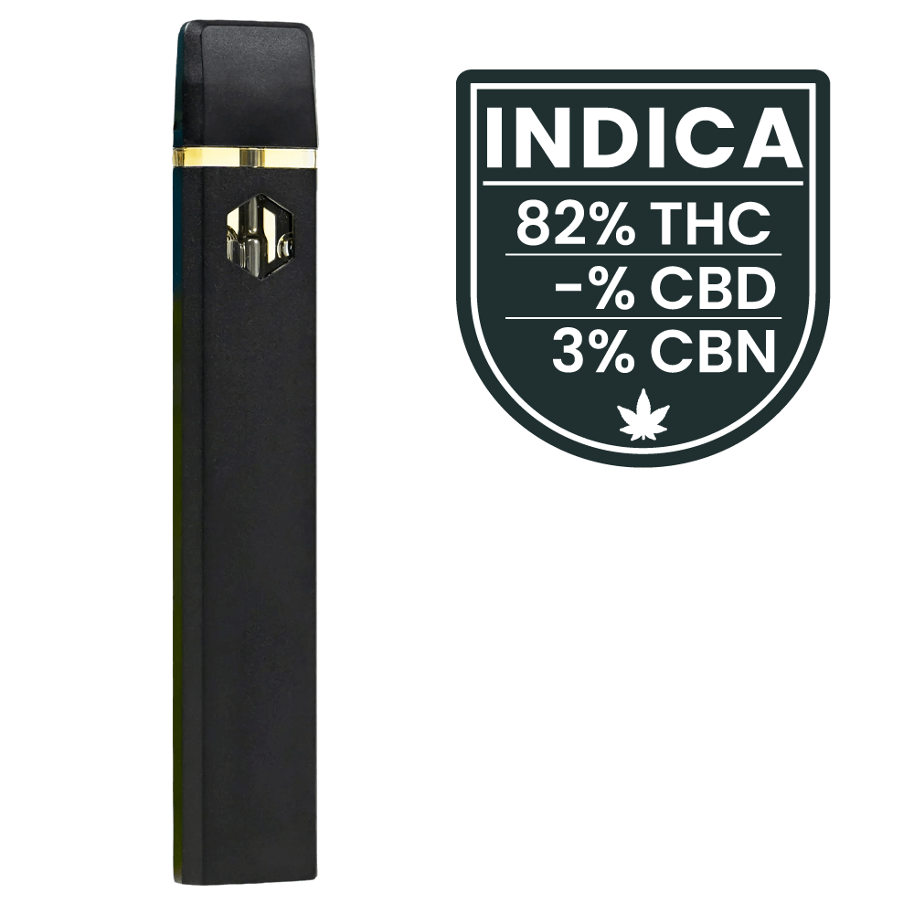 Dutch Cannabis - Disposable vape - Blackberry Kush 82% THC - 3% CBN (1gr) 2023