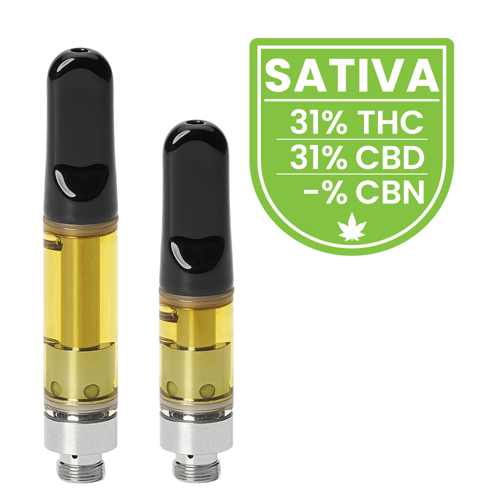 Dutch Cannabis - 1g - 0.5g Cartridge - Mimosa 31% THC – 31% CBD